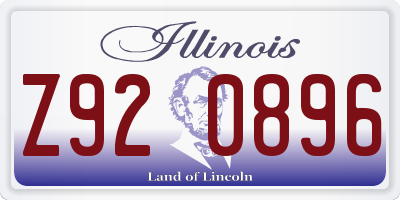 IL license plate Z920896