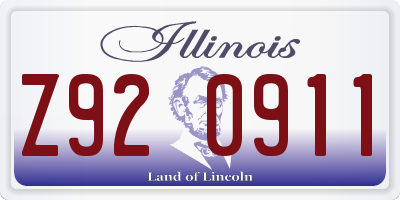 IL license plate Z920911