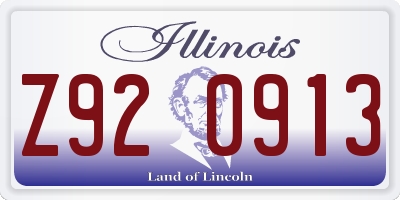 IL license plate Z920913
