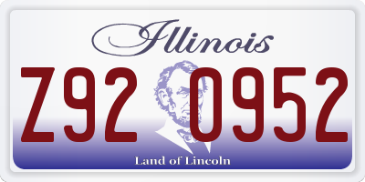 IL license plate Z920952