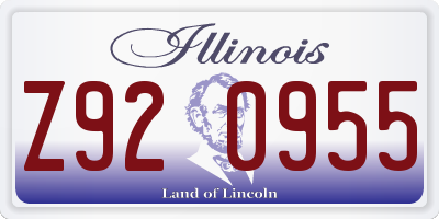 IL license plate Z920955