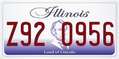 IL license plate Z920956
