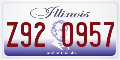 IL license plate Z920957