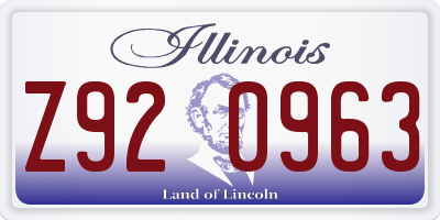 IL license plate Z920963