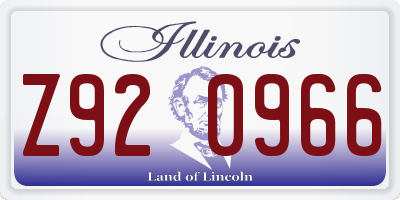 IL license plate Z920966