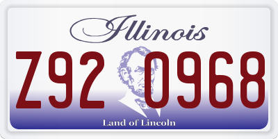 IL license plate Z920968