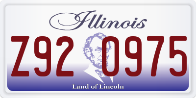 IL license plate Z920975
