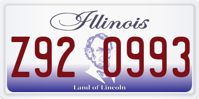 IL license plate Z920993