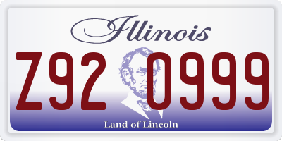 IL license plate Z920999