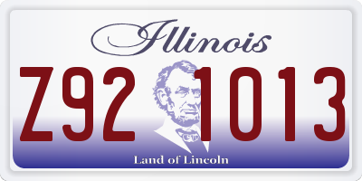IL license plate Z921013