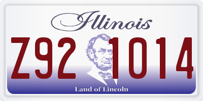 IL license plate Z921014