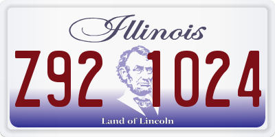 IL license plate Z921024