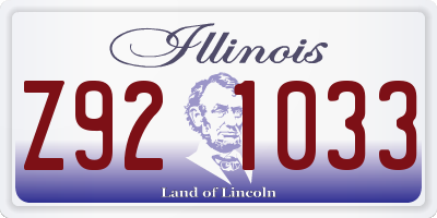 IL license plate Z921033