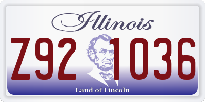 IL license plate Z921036