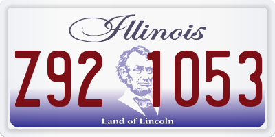 IL license plate Z921053