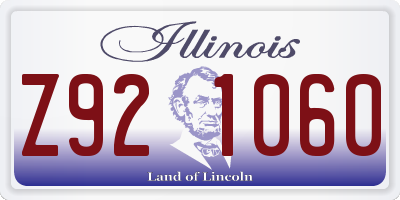 IL license plate Z921060