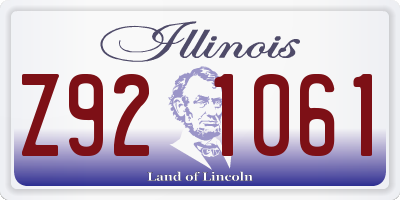 IL license plate Z921061