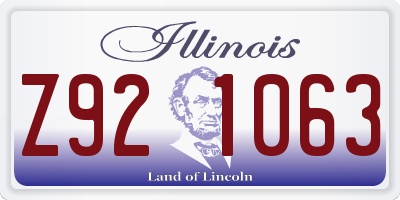 IL license plate Z921063