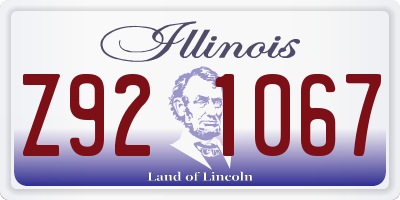IL license plate Z921067