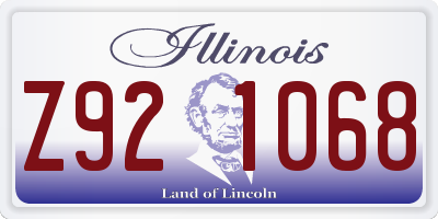 IL license plate Z921068