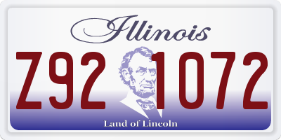 IL license plate Z921072