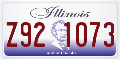 IL license plate Z921073