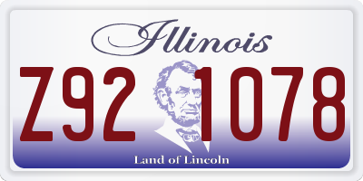 IL license plate Z921078