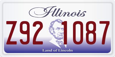 IL license plate Z921087