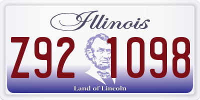 IL license plate Z921098