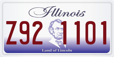 IL license plate Z921101