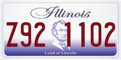 IL license plate Z921102