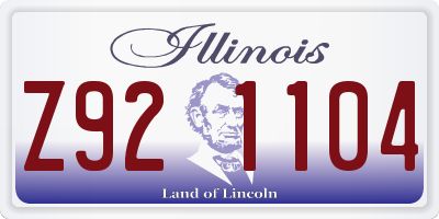 IL license plate Z921104