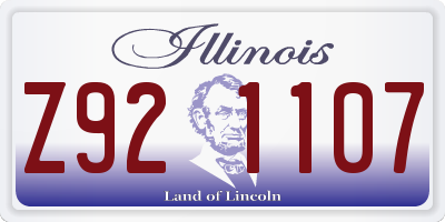 IL license plate Z921107