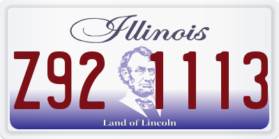 IL license plate Z921113