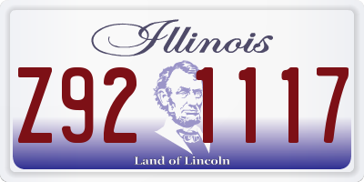 IL license plate Z921117