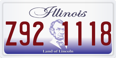 IL license plate Z921118