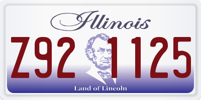 IL license plate Z921125