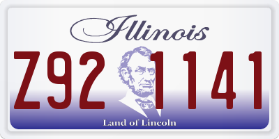 IL license plate Z921141