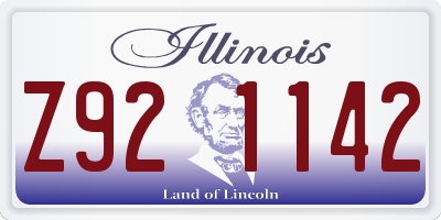 IL license plate Z921142