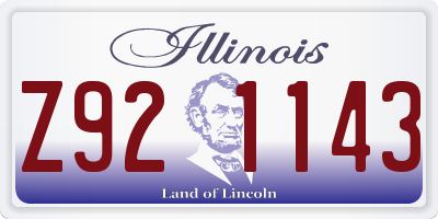 IL license plate Z921143