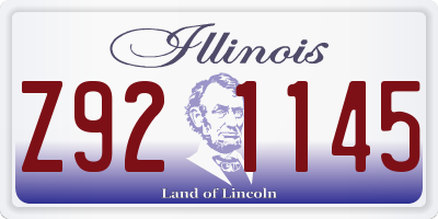 IL license plate Z921145