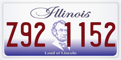 IL license plate Z921152