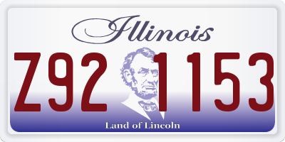 IL license plate Z921153