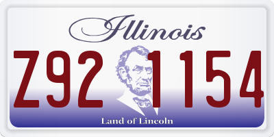 IL license plate Z921154