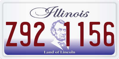 IL license plate Z921156