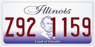 IL license plate Z921159