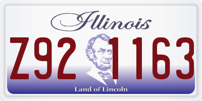 IL license plate Z921163