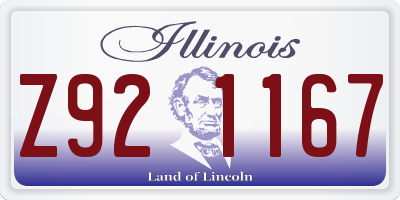 IL license plate Z921167