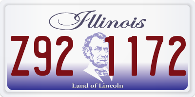IL license plate Z921172