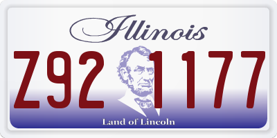 IL license plate Z921177